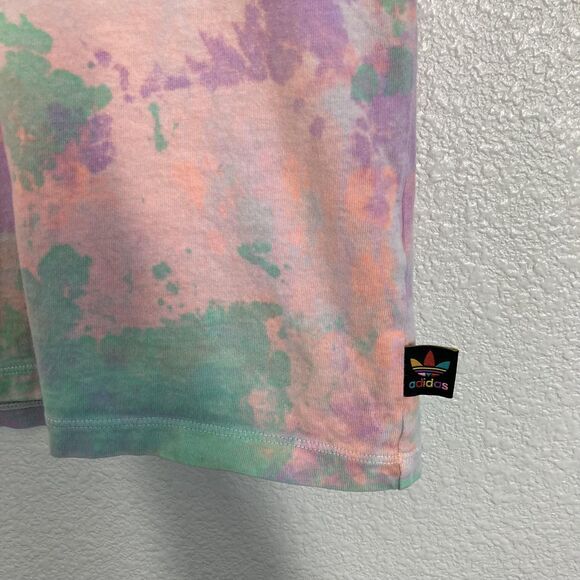 Adidas Pharrell Williams Shirt Mens Small Tie Dye Pastel HU Holi 3-Stripes Globe - Picture 4 of 13